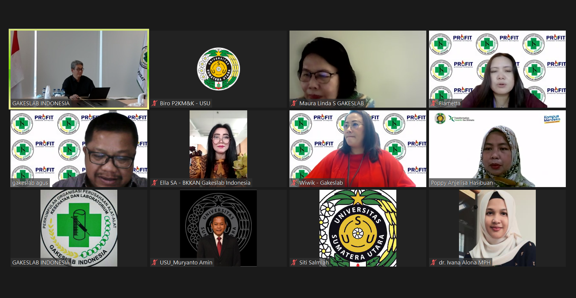 Penandatanganan MoU Antara USU dengan GAKESLAB Secara Daring