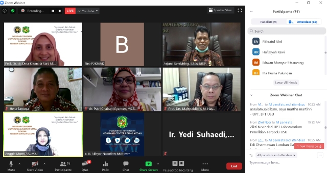 foto webinar dengan Pemko Medan